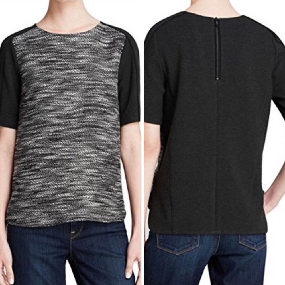 Vince Contrasting Tweed Top size XXS